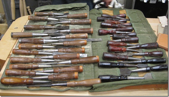 Ron Herman has a lot of chisels, these are just some of them.