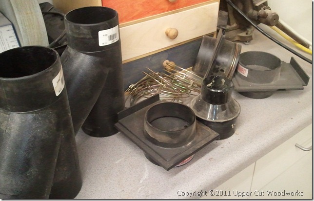 Lots and lots of dust collection fittings. Gates, wyes, clamps. $20 for all.