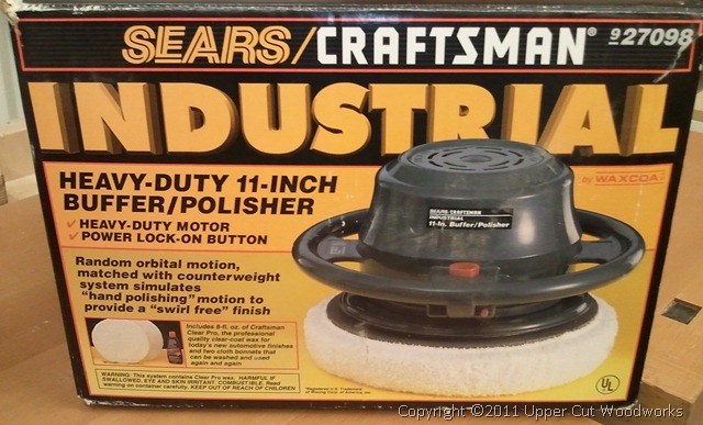 Sears 11 inch Buffer/Polisher with 3 cotton bibs, no polishing compound. $10.