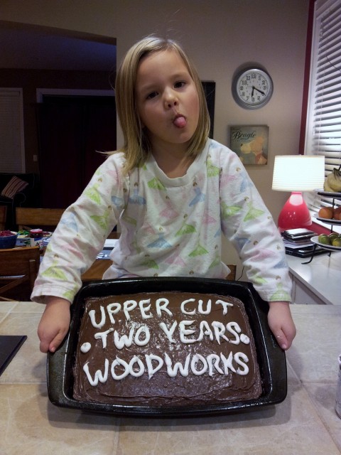 Upper Cut Woodworks Two Year Anniversary Cake